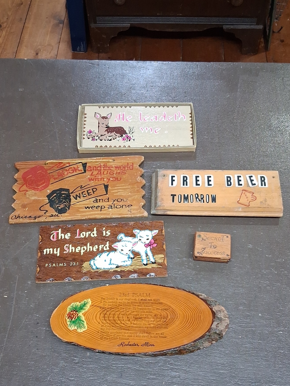 Vintage Wood Wall Decor‎ 5 Pieces